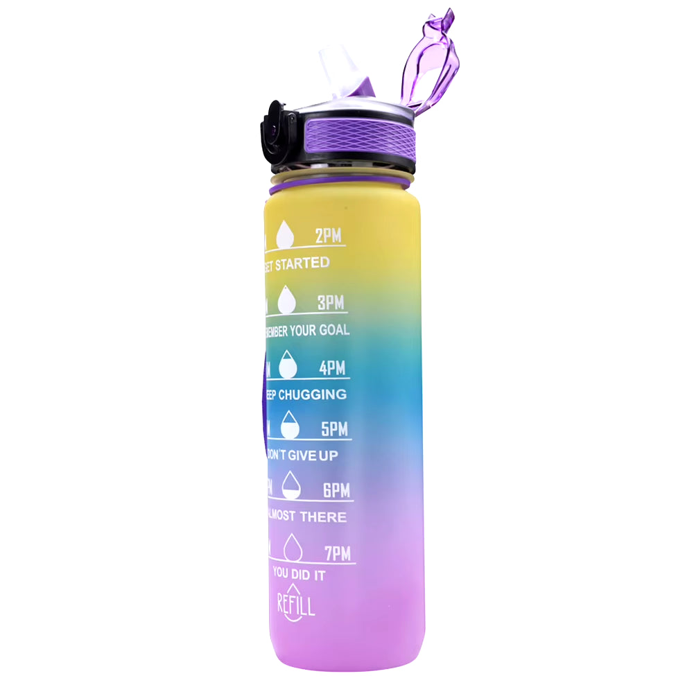 1L Water Bottle Portable Sport Water Bottle Pretty Drink Bottle Leakproof Gym Water Bottle for Outdoor Travel Fitness Cycling