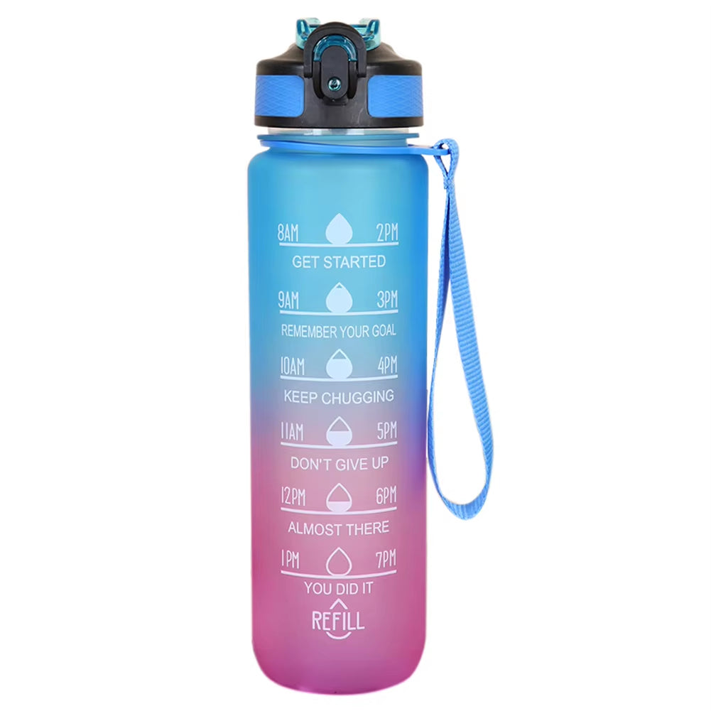 1L Water Bottle Portable Sport Water Bottle Pretty Drink Bottle Leakproof Gym Water Bottle for Outdoor Travel Fitness Cycling