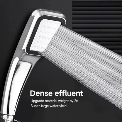 300 Holes Pressurized Showerhead Hand Hold Square Shower Head Water Saving Rainfall Spray Nozzle Bathroom Accessories