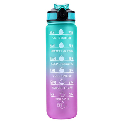 1L Water Bottle Portable Sport Water Bottle Pretty Drink Bottle Leakproof Gym Water Bottle for Outdoor Travel Fitness Cycling